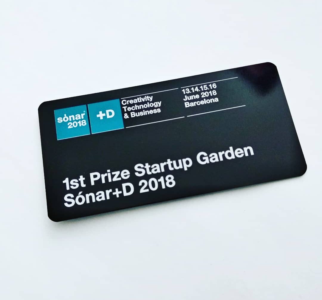 WINNERS ! This weekend we won the 1st prize of the #SonarD2018 Startup Competition! We still pinch ourselves to believe it! Thanks to all the team, the people who trusted in our project and to <a href="/sonarplusd/">Sónar+D</a> @bcntechcity
By the way, the award looks great to our MK Player360 ;)