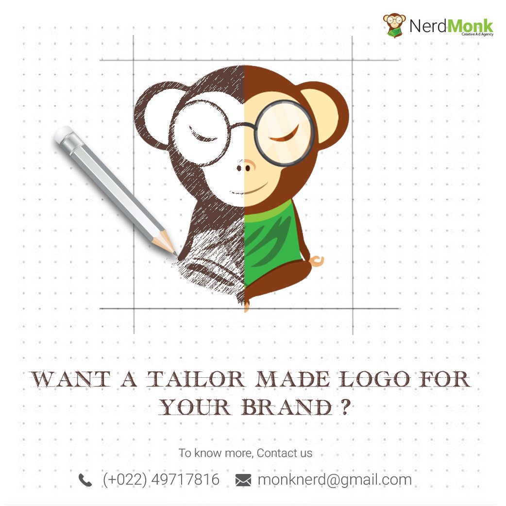 nerdmonkagency's tweet photo. A Good Logo holds the power to narrate your Brand's story.
You can reach us at:
Phone : (+022) 49717816
Mail : monknerd@gmail.com
Instagram / Facebook : /nerdmonkagency
#NerdMonk #Creative #Logo #Design #Identity #Branding #Marketing #Business  #Advertisment #Digital #Presence https://t.co/5MWSsLw9Fk