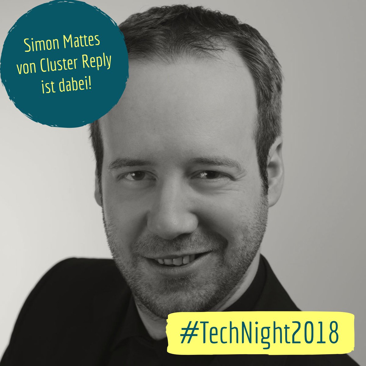 LennartWoermer's tweet photo. Simon Mattes von @cluster_reply wird auf der #TechNight2018 spannende Einblicke in aktuelle Trends und Zukunftsvisionen der digitalen Transformation geben. Melde dich jetzt an, genieße #vielviel #Pizza und höre spannenden und interaktiven Vorträgen zu. https://t.co/7E2r3NOhgx https://t.co/S3dVWMhQle