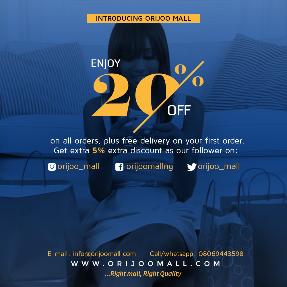 henryarts333's tweet image. Social media Marketing banner for @orijoo_mall as we were tasked to manage the marketing campaigns and company branding. #branding #graphicsdesign # naijadesigners #designdirection #productbranding