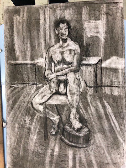 Good morning again! It's Monday so it must be life drawing <a href="/Z_arts_mcr/">Z-arts</a> .Last week our excellent  tutor <a href="/markemoon/">Mark Liptrott</a> had the student producing  some  brilliuant charcoal drawing with <a href="/Adamboanas/">Adam Boanas</a> . Tonight  <a href="/antonyclarkson/">antony clarkson</a> returns to lead the session with the wonderful Hazel modeling