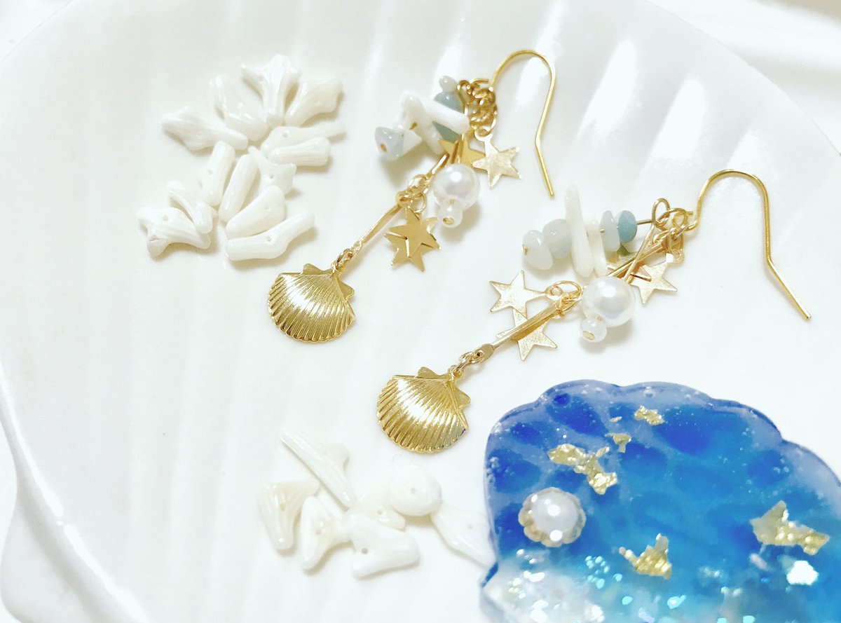 noaster123's tweet photo. 夏っぽく貝殻のピアス&イヤリング🐚
#noaster https://t.co/BdiyyKnSLg