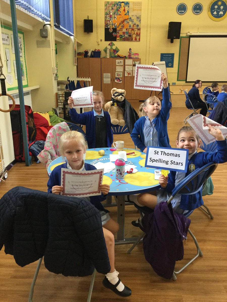 LSTMrsC's tweet photo. Look at our Spelling Bee Superstars-Y1 &amp; Y2 children represented St Thomas’ in a spelling competition today. Super teamwork! 🎖🤓📝 https://t.co/OFWrSLfFXT
