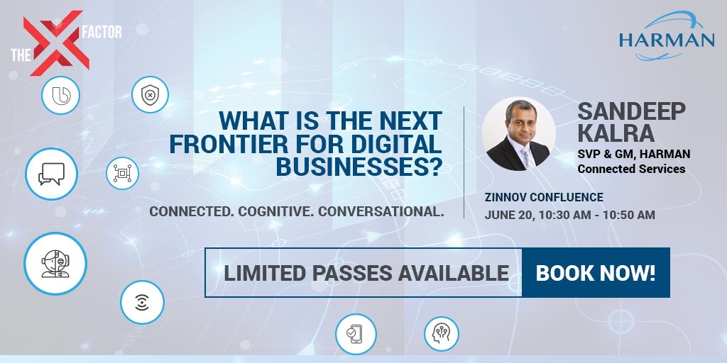 HARMANservices's tweet image. The world is becoming #Hyperconnected. How will digital transformation impact businesses in enabling better connectivity? Join the keynote by @skkalra to find out. goo.gl/8vK3SF