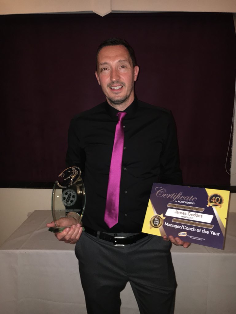 JMax_Coach's tweet photo. Absolutely thrilled to have been voted @WYFLeague Manager of the Year! Massive thanks to @NickHug72051052, Mawsley FC, @mcgreaveyr, @delasalle79, Steve Beattie, our lovely wives, @coachgarlick, parents & players. Fantastic team accolade! #teamhurricanes #mawsleyfc https://t.co/GQcmYG8Twl