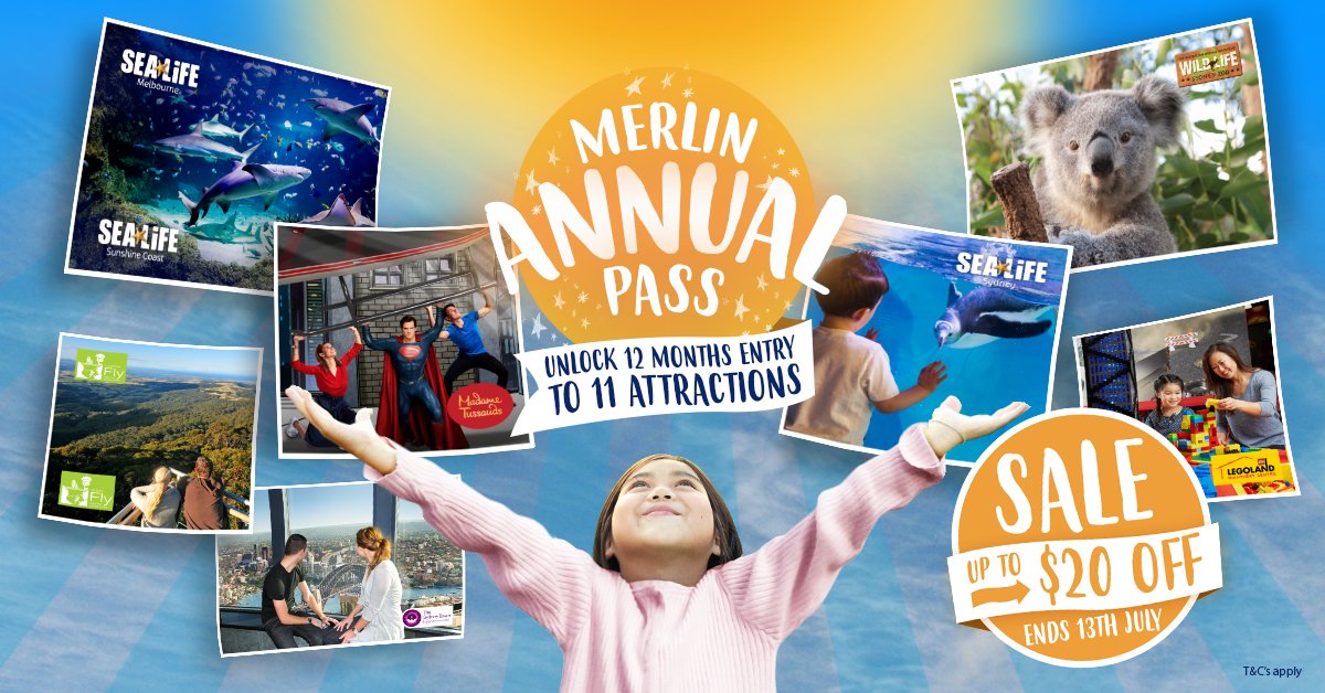 MerlinAPAUNZ's tweet photo. Which attractions are included in your Merlin Annual Pass? 11 Top attractions! Yes, that's right. Don't miss out on 12 months of FUN and get yours now: https://t.co/BRqMZRVIeQ #merlinannualpassanz https://t.co/LNG5HVNsfW