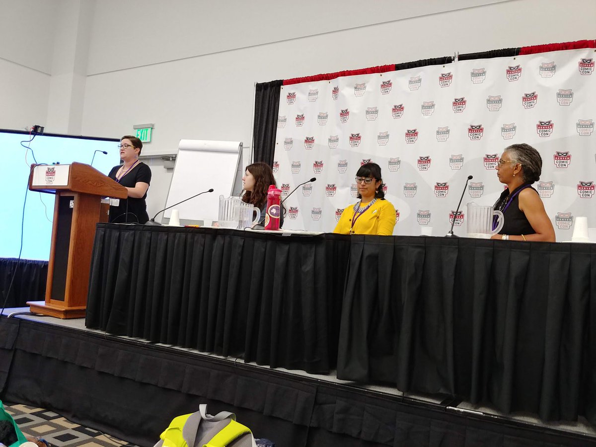 RockDocLML's tweet photo. A few photos from Friday's Women in STEM panel at DCC! #futurescientist #NCARexplorer #NCAR #Denvercomiccon #womeninstem https://t.co/AmVBYOF0Ho