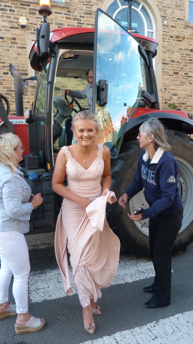 FulneckSchool's tweet photo. Year 11 Prom @FulneckSchool #PoshFrocks #SharpSuits #Tractors πππ https://t.co/sJqp5KpJQE