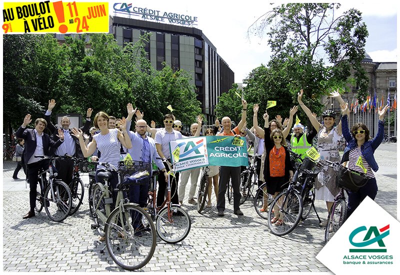 CA_AlsaceVosges's tweet photo. Du 11 au 24/06/18, plus de 60 collaborateurs du @CA_AlsaceVosges participent au Challenge « Au Boulot A Vélo » organisé par l’association @CADR67 et @Strasbourg.eu . Grâce à leur mobilisation, plus de 3 000 Km sont déjà comptabilisés. #AuBoulotAVélo #Veloptimiste #Vélhop https://t.co/pl9LCn6Qs5