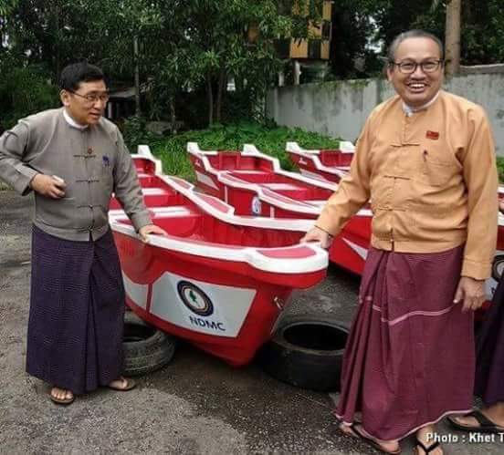 မြန္​ျပည္​နယ္​အတြက္​ ​ေလွ၃စင္​းလွဴဒါန္​း
​ေသာ Nldအစုိရ
