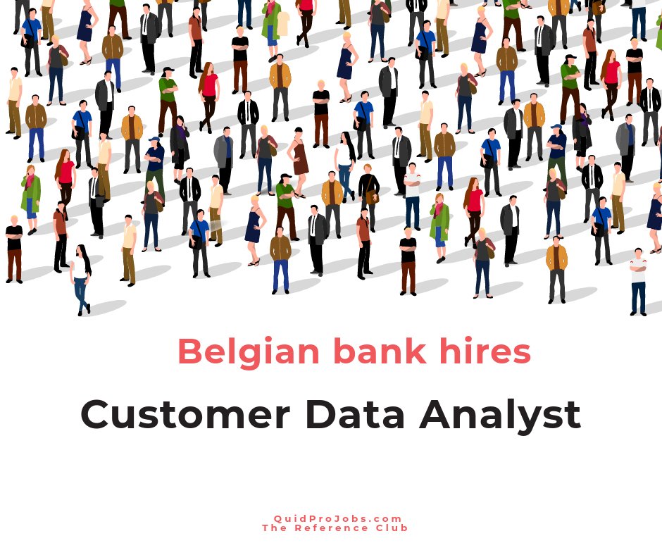 QuidProJobs's tweet photo. Major Belgian bank hires a Customer Data Analyst, who is fairly obsessed with #CustomerExperience + knows a thing or two about analysis and reporting. Interested, apply with a referral. Or can you refer your friend? Earn karma &amp; cash from QuidProJobs #JoinTheReferenceClub https://t.co/sXXjleTDOy