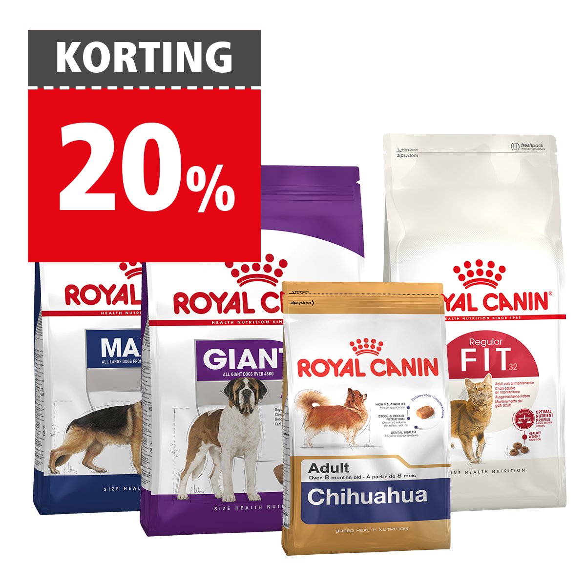 Actie: profiteer nu van 20% #korting op alle Royal Canin honden- en kattenvoeding bit.ly/2HYp1FG #royalcanin