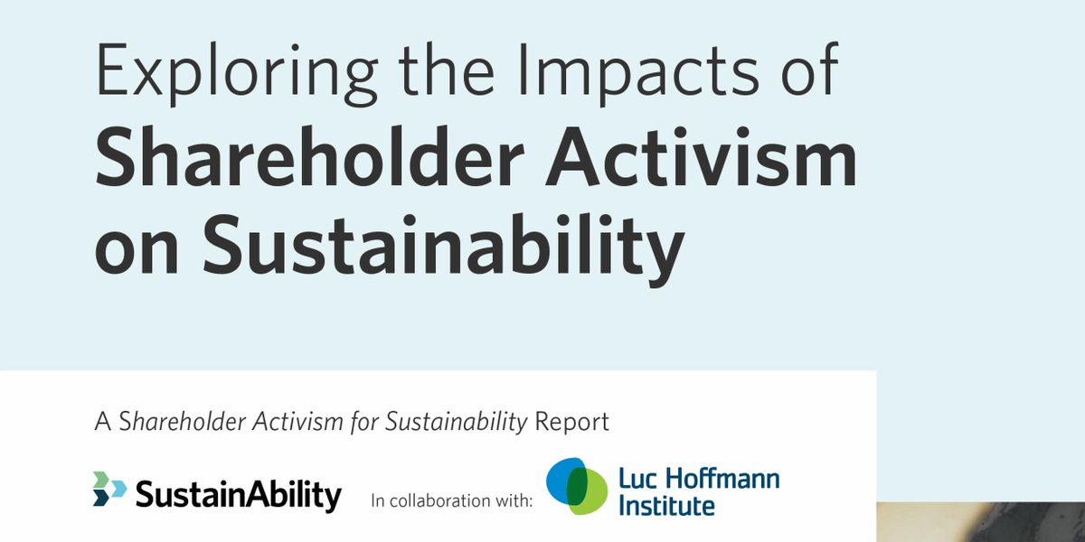 GlobalERM's tweet photo. Our report with the @LucHoffmannInst explores the rise of shareholder activism &amp; the key risks and opportunities for corporate sustainability https://t.co/SXqbeduibW https://t.co/BuxxuodSGf