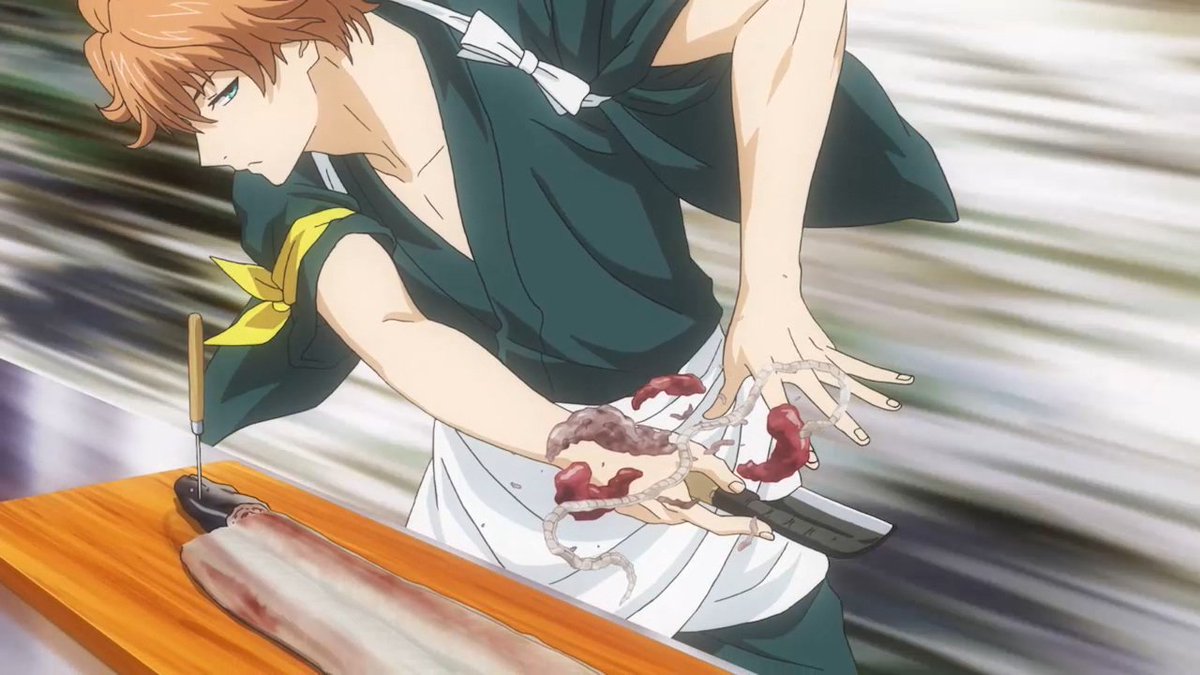 [애니플러스 6/18 23:30 방송『식극의 소마 세 번째 접시 ~ 토오츠키 열차 편』23화 "쿄쿠세이 기숙사를 짊어지고"] - 기숙사 멤버들을 무시한 시라츠에...