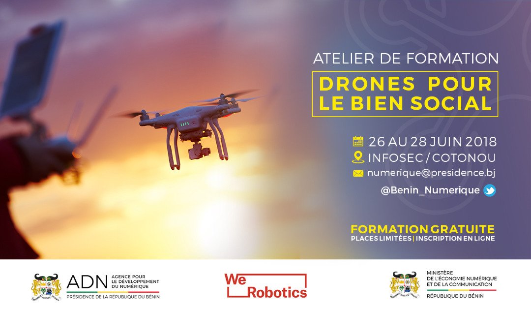 #AtelierWeRobotics 
-Vous êtes une ONG ( Agriculture, Infrastructure, Développement, Santé …) | Startup ou entreprise privée souhaitant découvrir les opportunités de business sur le marché des drones | entrepreneur ; Rejoignez-nous.
Lien d’inscription: docs.google.com/forms/d/1UL0le…