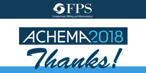FPS_Pharma's tweet photo. #achema2018 was an exciting experience!
Thanks to everyone who visit us at our stand! Stay tuned! @ACHEMAworldwide #Pharma #Pharmaceutical #APIs #PharmaceuticalIngredients #Chemicals #PharmaProcess #Micronization #Jetmill #PharmaContainment #HighContainment https://t.co/FXKFyqfLp5
