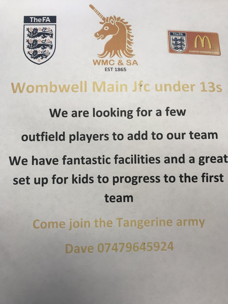 Wombwelljfc's tweet photo. @SDJSFL @WombwellMain  #under13s @ChronOnline @barnsleycentre @barnsley @wombwell https://t.co/0Xh8hidj9z