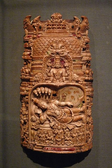 This amazing miniature ivory sculpture of the Gopuram of the Ranganathaswamy temple at Srirangam is now stashed away at the asian art museum at san francisco.  http://www.marshallastor.com/2011/02/22/hindu-sculpture-at-the-asian-art-museum-of-san-francisco/
