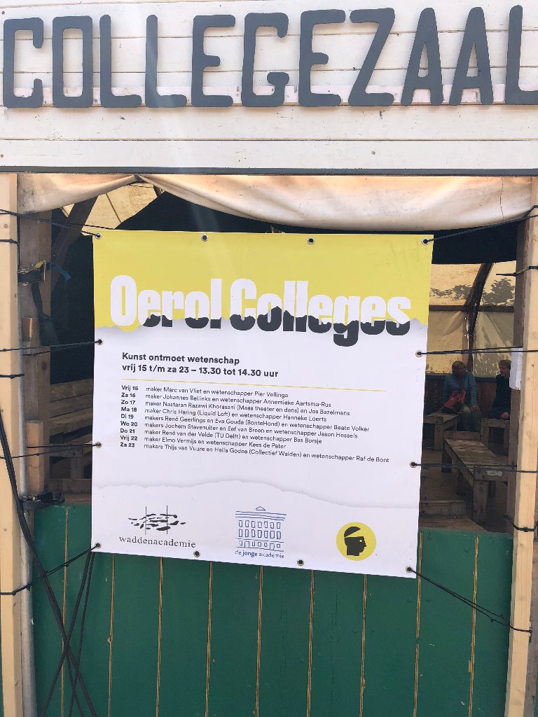 Waddenacademie's tweet photo. Vandaag in het verdiepingsprogramma tijdens #Oerol gaat  wetenschapper Hanneke Loerts van @univgroningen in gesprek met theatermaker Chris Haring  #LiquidLoft #Foreigntongues. Aanvang 13:30 #Westerkeyn #Oerolcollege https://t.co/FR18VGChyv