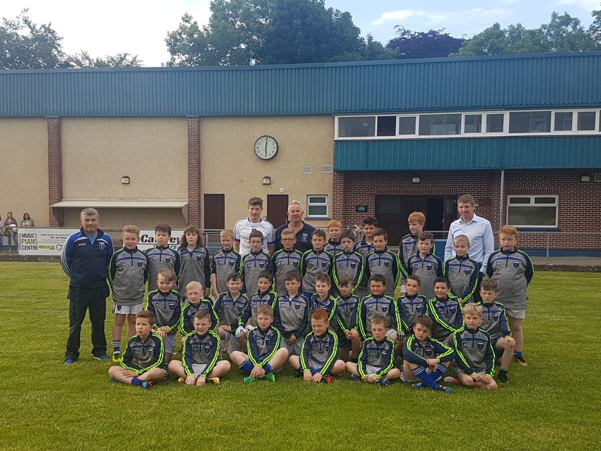 ScotstownGAA's tweet photo. U11s in their new tops kindly sponsored by Conor Foley and KN Group, on the 9th June they began their programme of games in a tournament called after one of our greats the 'Liam Stirrat Development League'
#futureblues #bigliam https://t.co/t9RieCJCVQ