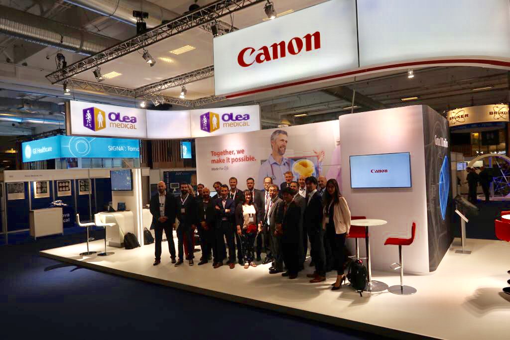 CanonMedical's tweet photo. Our combined booth with @OleaMedical is now open at ISMRM 2018. Come and join us at Booth 323 to hear about our latest technology and advancements. #ParisMR18 #CanonMedical #OleaMedical #MRI https://t.co/vKULoYg54v