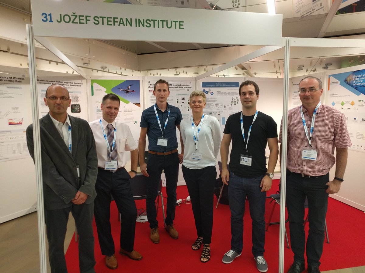 The <a href="/CommSysJSI/">CommSysJSI</a> team at @EuCNC2018 have started an exhibition area set-up. More to come! #EuCNC2018 #CommSysJSI