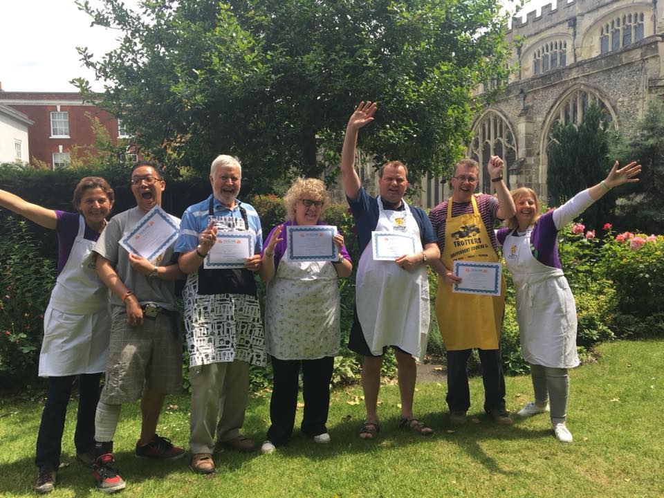 Our cooking graduates with thanks to the @Pantrypartner

#cookerycourse #cooking #Salisbury #braininjury #charity #smallcharityweek #nailedit #feelingproud