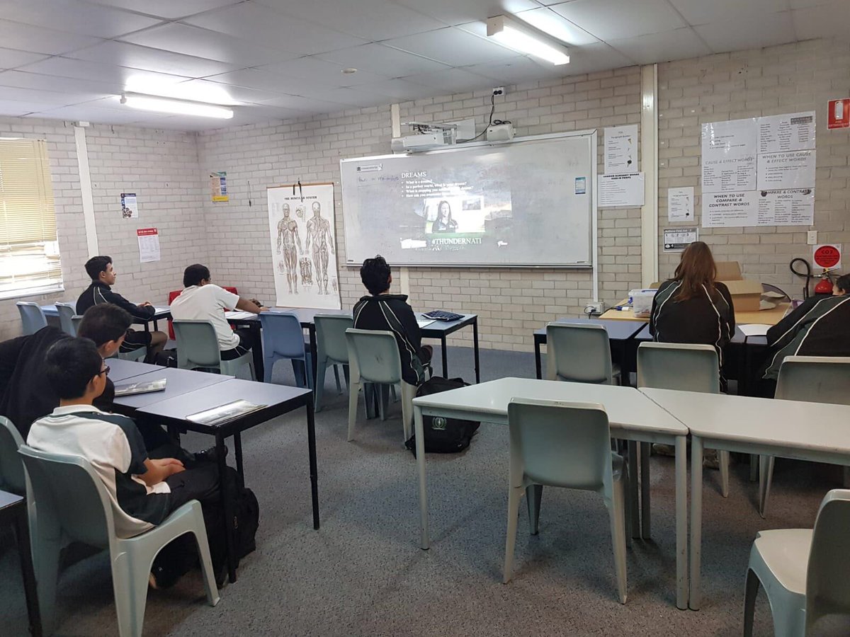 ThunderBBL's tweet photo. Back in the classroom at La Salle Catholic College in Bankstown delivering the Thunder Leadership Program. #ThunderNation https://t.co/A4OK71udKc