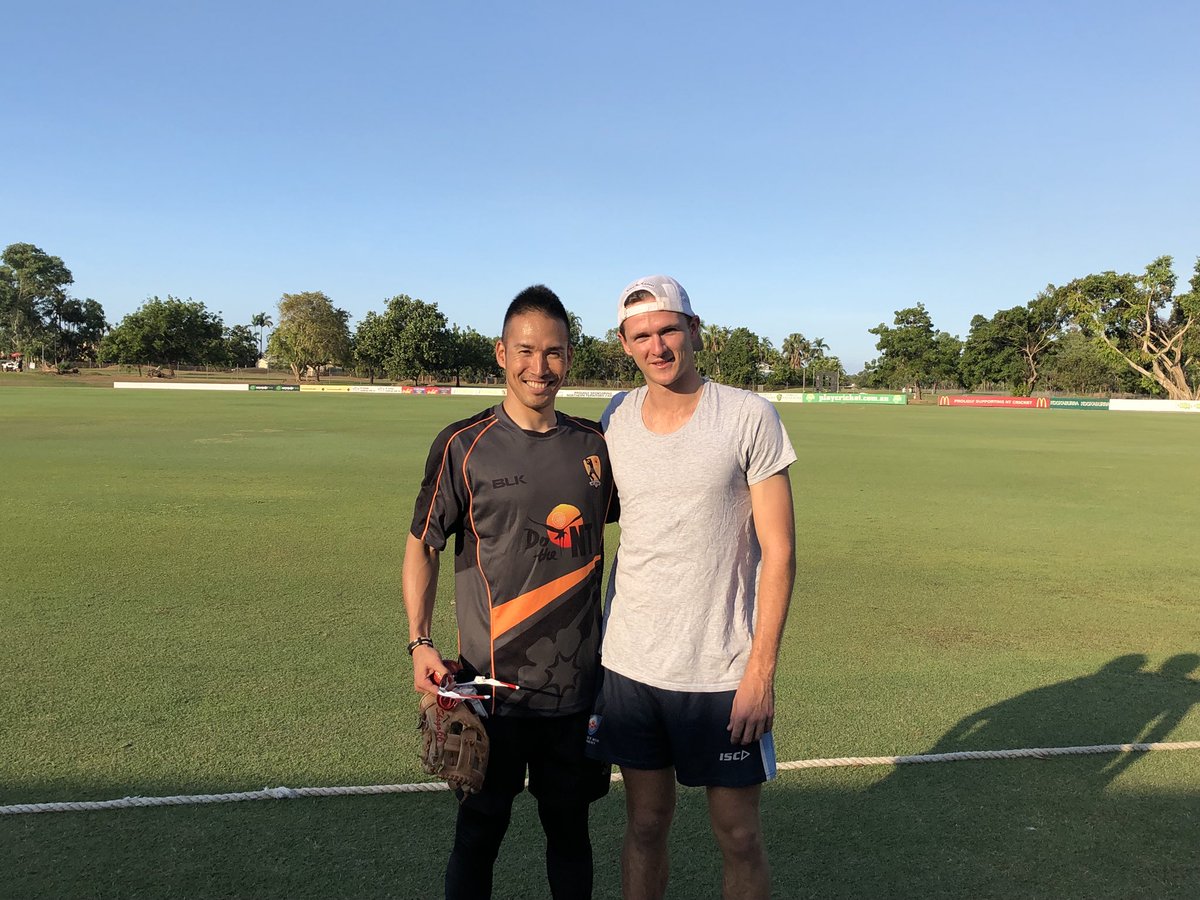 Cam Carroll (@camkcarroll) on Twitter photo Exciting times having Shogo Kimura in Darwin. His throwing is elite, he spent 30mins coaching @CricketNSWBlues youngster Joel Foster working technique and efficiency, amazing to watch!! #NTway <a href="/NTCricket/">NT Cricket</a> <a href="/cricketaus_cca/">CricketAusCoaching</a> Exciting times having Shogo Kimura in Darwin. His throwing is elite, he spent 30mins coaching @CricketNSWBlues youngster Joel Foster working technique and efficiency, amazing to watch!! #NTway <a href="/NTCricket/">NT Cricket</a> <a href="/cricketaus_cca/">CricketAusCoaching</a>