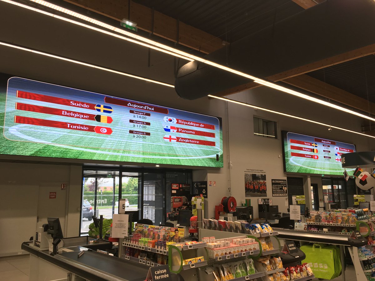 BforPro's tweet image. On peut faire de très belles choses grâce à l'affichage dynamique (et avec un bon partenaire pour l'installation et la gestion du contenu 😉) #CoupeDuMonde2018  #Retail #MondayMotivation #affichagedynamique