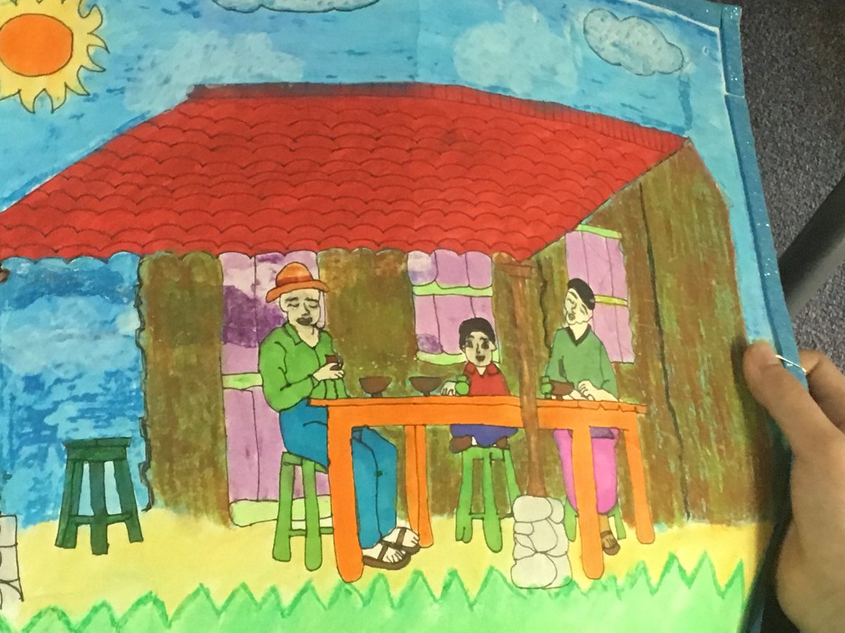 The art work from our friends in Guatemala is truly spectacular! Our students were able to ask questions of the artists in Spanish and in English, via translator and Creative Connections host, Miguel.