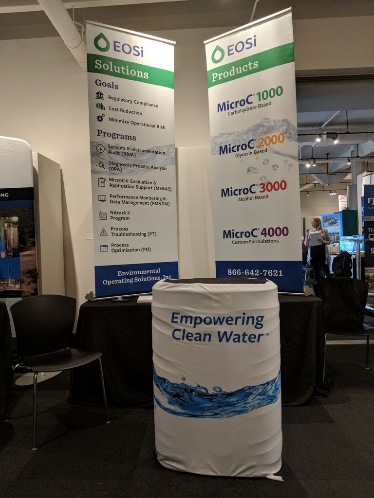 EOSi_MicroC's tweet photo. Come on over to IAWEA Annual Conference booth 13 to talk to Freddy and Mason about your supplemental carbon needs! Mason Burgess will also be presenting tomorrow from 8:30-9:10 on how to Achieving Stricter #Nitrogen #Limits While Avoiding Costly Upgrades. #BNR #CleanWater #MicroC https://t.co/ZirkF1GQkx