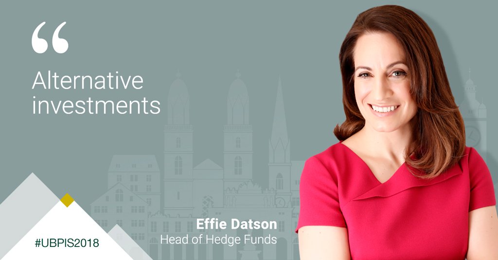 UBP_Group's tweet photo. "Allocation to #alternatives has increased over the past 12 months, in part because investors perceive the market regime as favourable" #Effie_Datson #UBPIS2018 #Livetweet #alternativeinvestment https://t.co/7XNJGUObnf