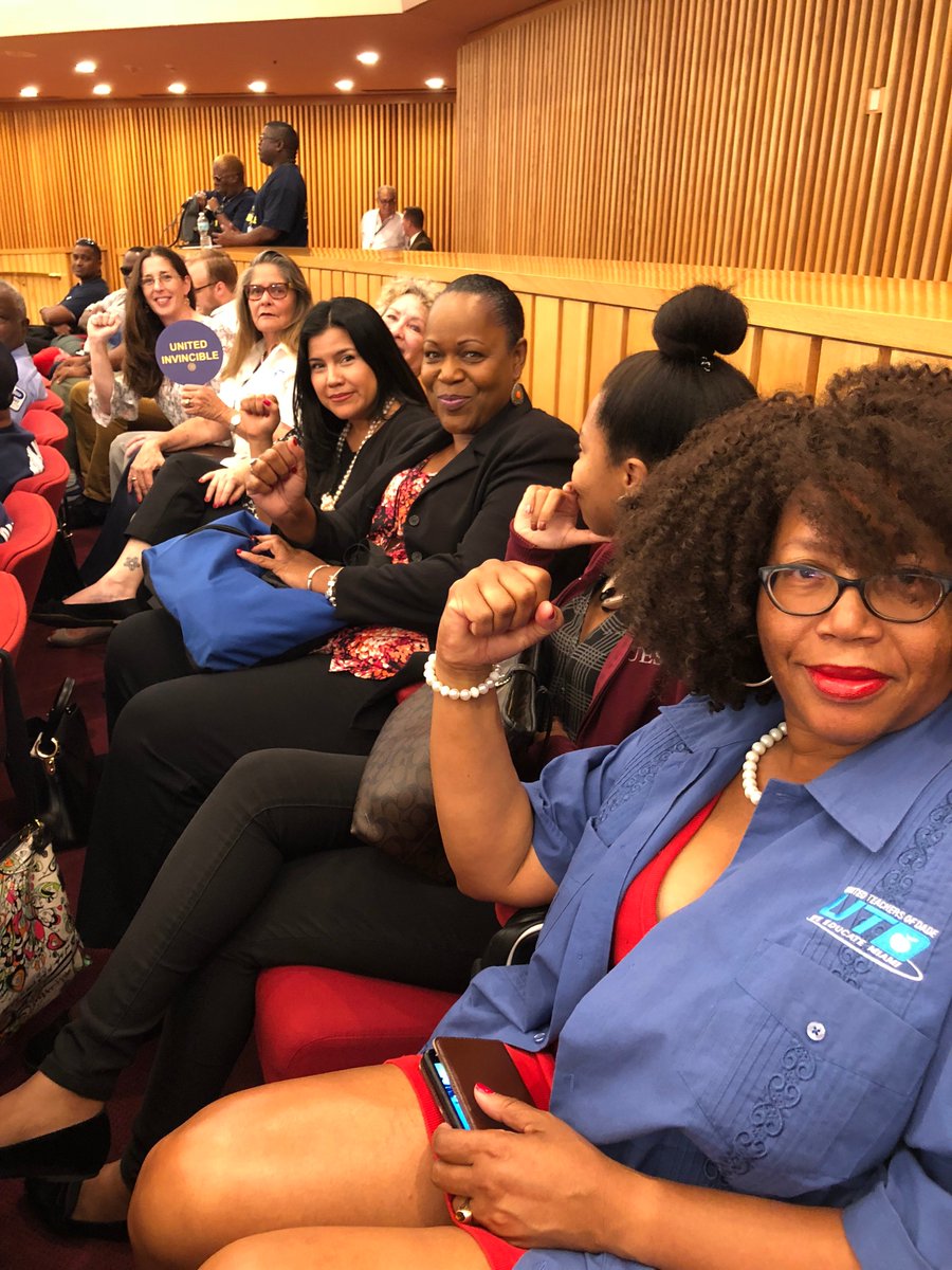 transportworker's tweet photo. We're packing the house with allies at our Contract Impasse Hearing. Members of the #ILWU and #UnitedTeachersofDade showed up in solidarity! #voteforbettertransit #cluelesscarlos https://t.co/7YL8ara6WB