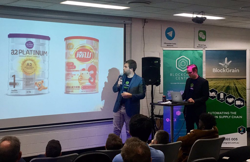 An amazing night of Talk &amp; Trade with a presentation from <a href="/Huobi_Pro/">We've Moved!</a> and the night's sponsor, @BlockGrain ! #blockchainctr #blockchain #crypto