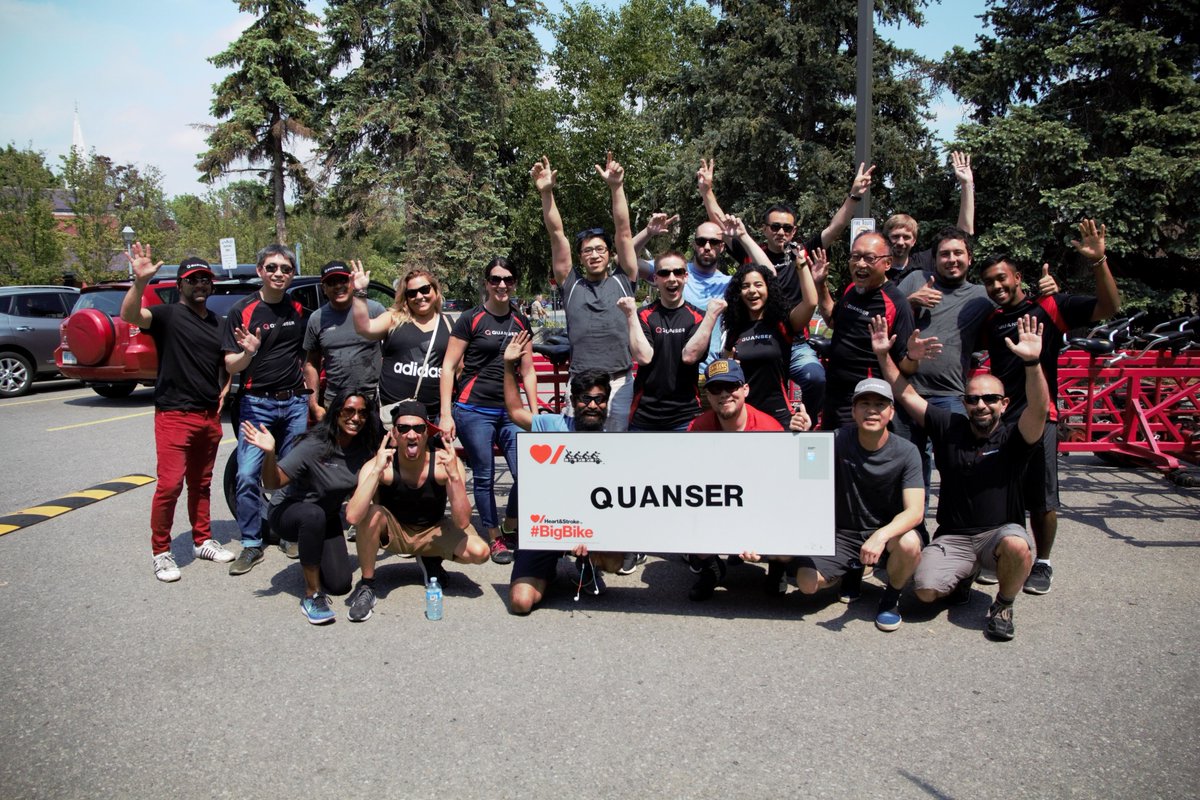 QuanserHR's tweet photo. Last week, @Quanser participated in the The Heart &amp; Stroke Foundation's Big Bike ride in Unionville to raise money and awareness for Heart &amp; Stroke research #WeAreRidingForHeartAndStroke #GivingBack #CommunityInvolvement #GreatPlaceToWork https://t.co/RWiGpHvfb3