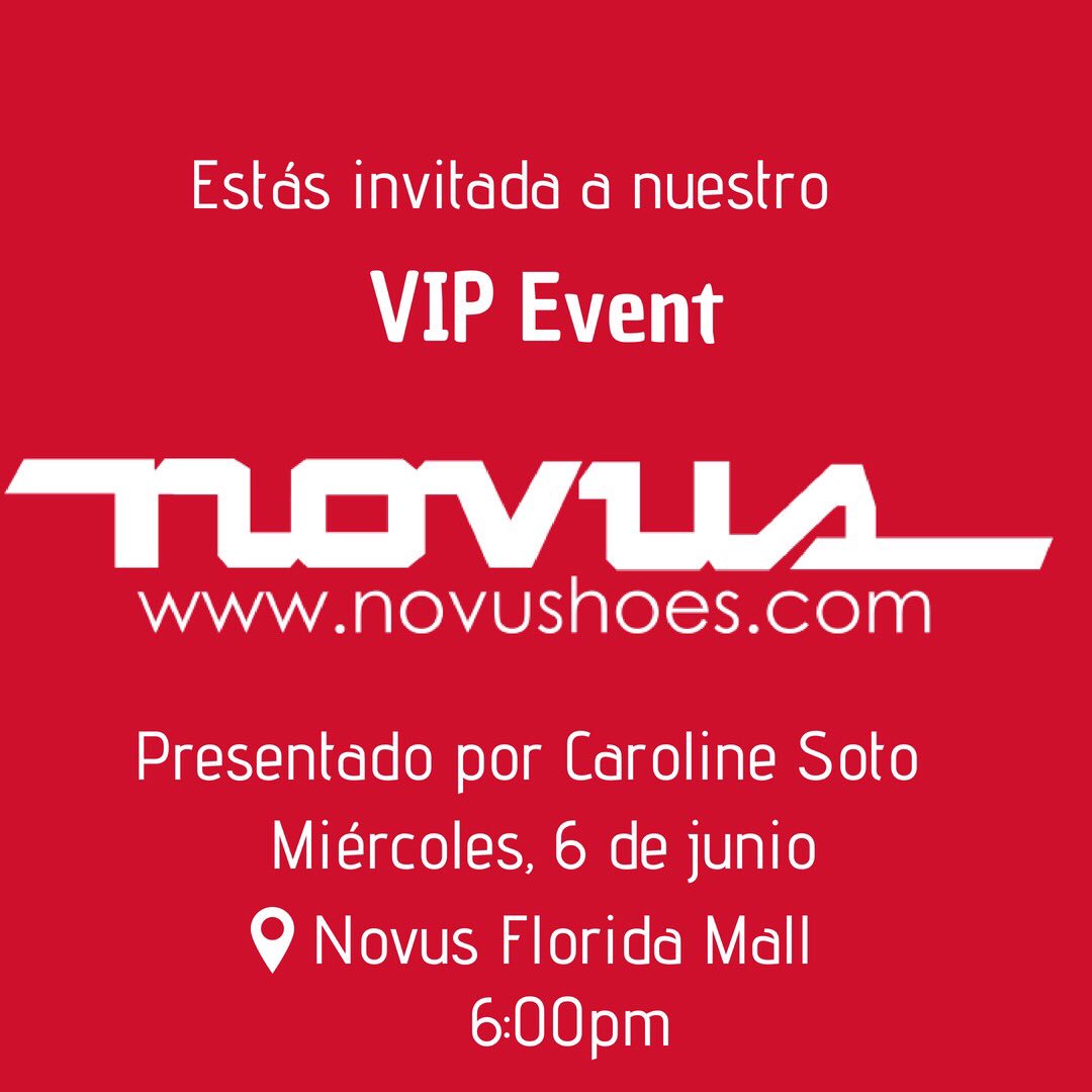 carolinesoto's tweet photo. Hoy tarde de #EmprendedorasFashionistas en @NOVUSHOES Florida Mall Orlando. Estas invitado a nuestro VIP Event 😍 #Novustyle #novushoes #entrepreneurs #WomanCrushWednesday #WomanPower #fashionicon #fashionshow #fashion https://t.co/vCkFo5RELa