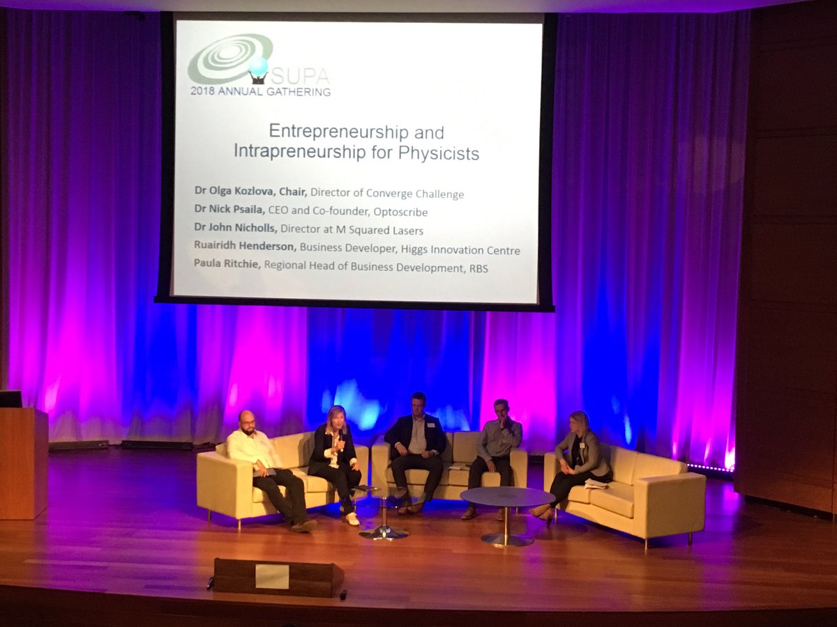 sciencefreak_'s tweet photo. #Entrepreneurship &amp; #intrapreneurship ⁦@physicsscotland⁩ #AG2018 #SUPAsofa #conversechallenge ⁦@Optoscribe⁩ ⁦@M2Lasers⁩ #HiggsInnovationCentre ⁦@RBS⁩ https://t.co/V4enfoYChV