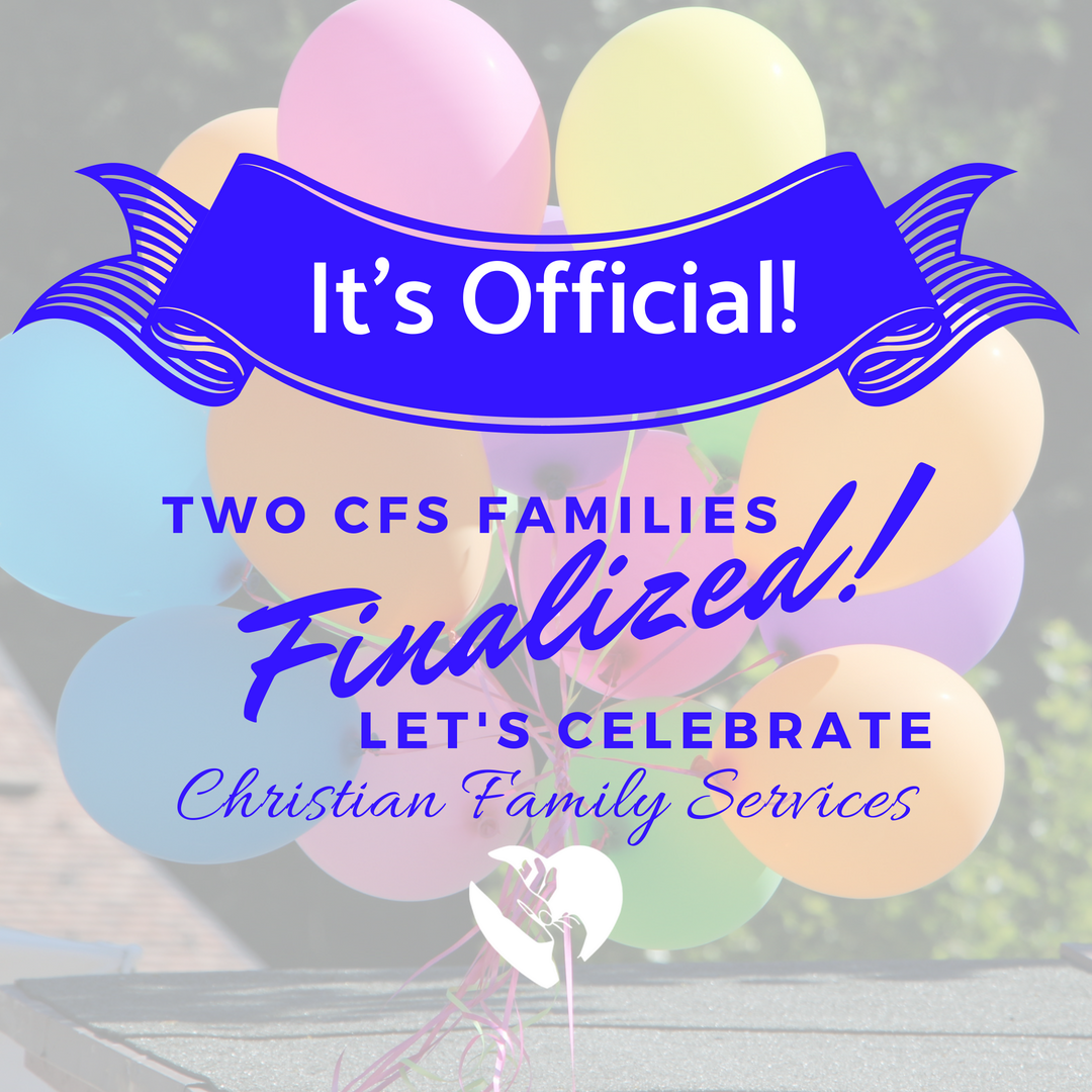 CFS1978's tweet photo. It's a day to celebrate for two Christian Family Services families! It's their day in #court to make their adoption #official. Let's #rejoice with them today! #adoptionislove #lovemakesafamily #finalizationday https://t.co/8l547NjisV