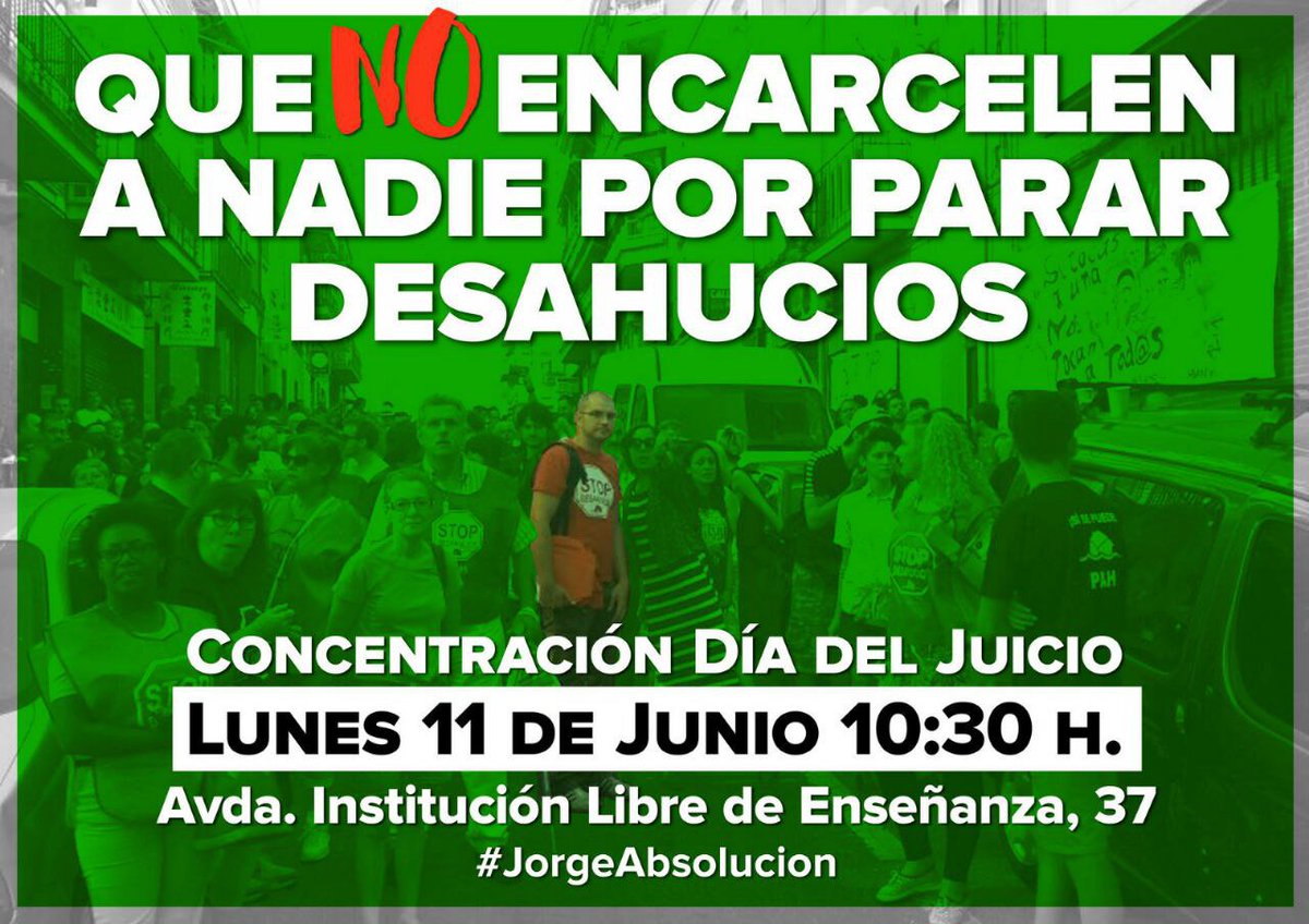 Y vamos a ver si dejan de perseguir a inocentes con montajes. Queremos #JorgeAbsolución y AMNISTÍA para los y las activistas. Qué va a derogar el nuevo gobierno si tiene la criminalización del activismo atestado de denuncias por MONTAJES POLICIALES. ¡Régimen del 78 DIMISIÓN!