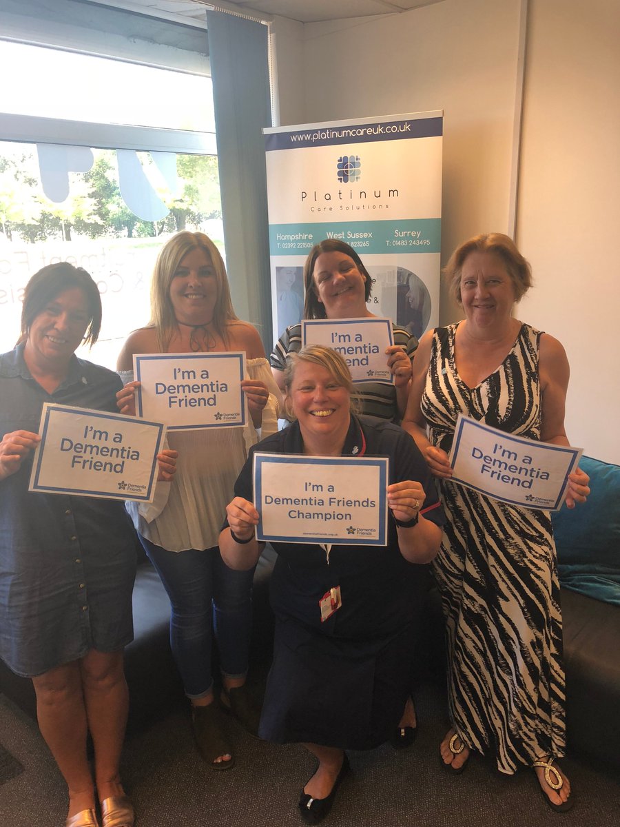platinum_careuk's tweet photo. Congratulations to a few more of our amazing team becoming #DementiaFriends today!!

Were so proud to have caring individuals working for Platinum that are always looking for ways to develop their knowledge in the industry.

We hold community sessions, so please get in touch :) https://t.co/7kwHPxBwU6