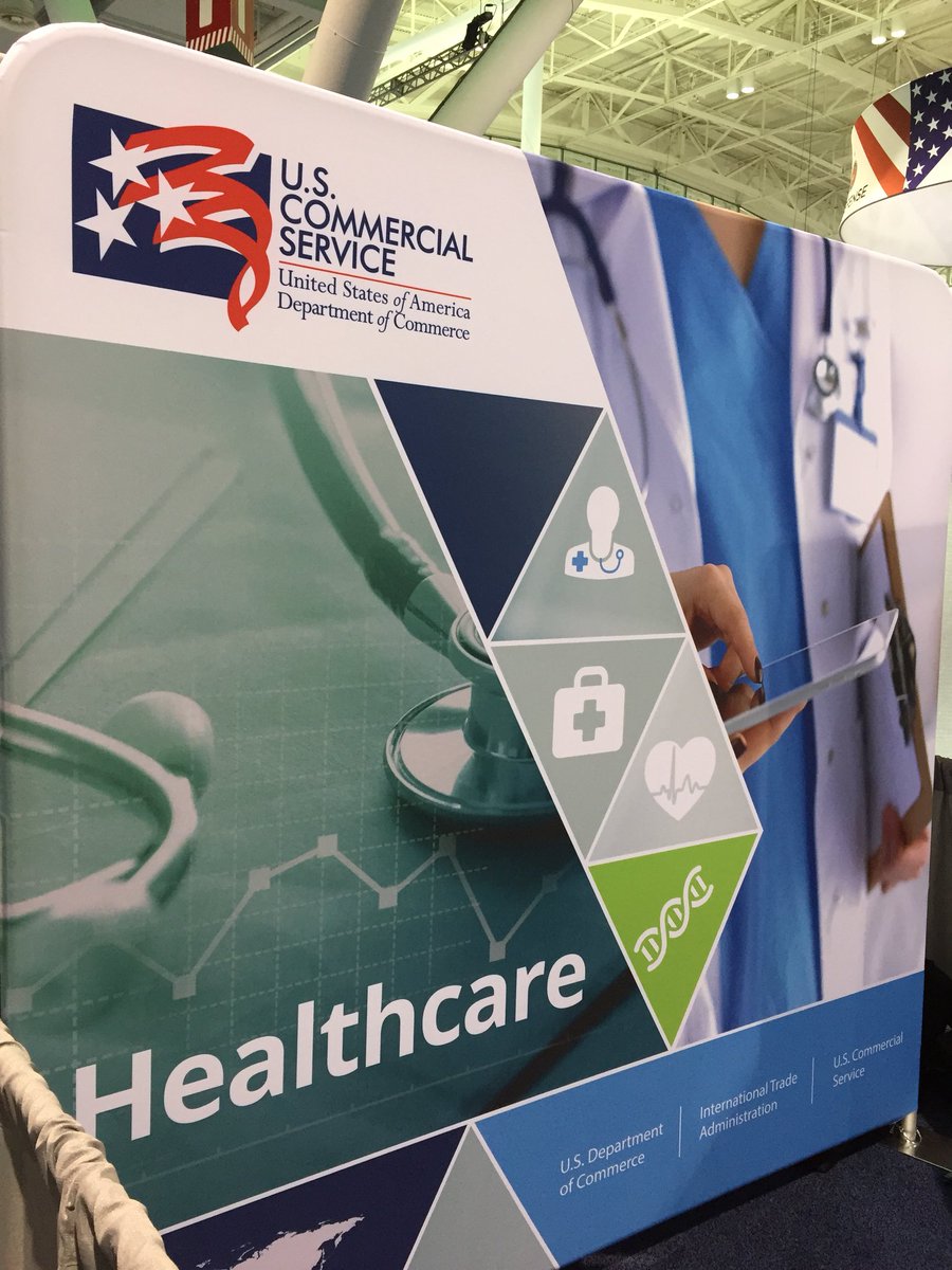 Stop by the @USCommercialSvc booth 1907 at #BIO2018 &amp; ask our team how we can help grow your #healthcare business internationally!