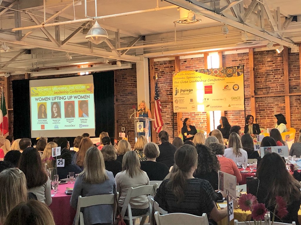 WTCInstitute's tweet photo. Women Lifting Up Women panel featuring Monica Mitchell of Wells Fargo, Veronica Cool of Cool &amp; Associates, Charisse Ford of Pandora, and Cynthia King of Tessco. #womenspanningtheglobe https://t.co/diHn9CS17V