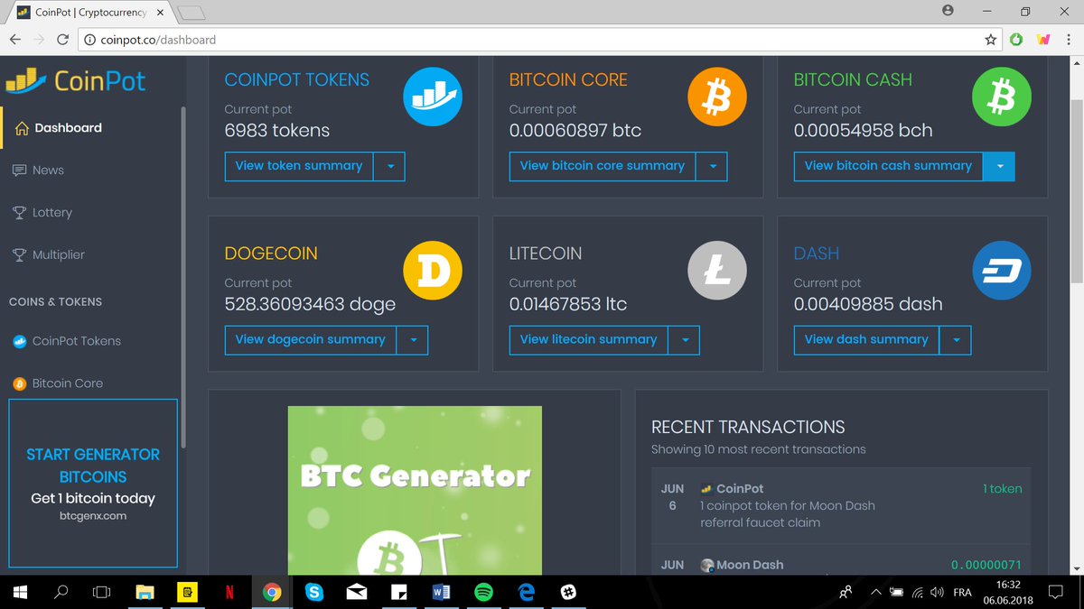 crypto_folie's tweet image. Wow je me suis connecté à mon compte Coinpot que j'ai créé il y a quelques mois quand je testais les #faucets et on dirait que le système de #referral à bien fonctionné 🤑Je ne suis pas riche mais il y a de quoi faire un bon petit concours pour mes followers 😊
#cryptocurrency