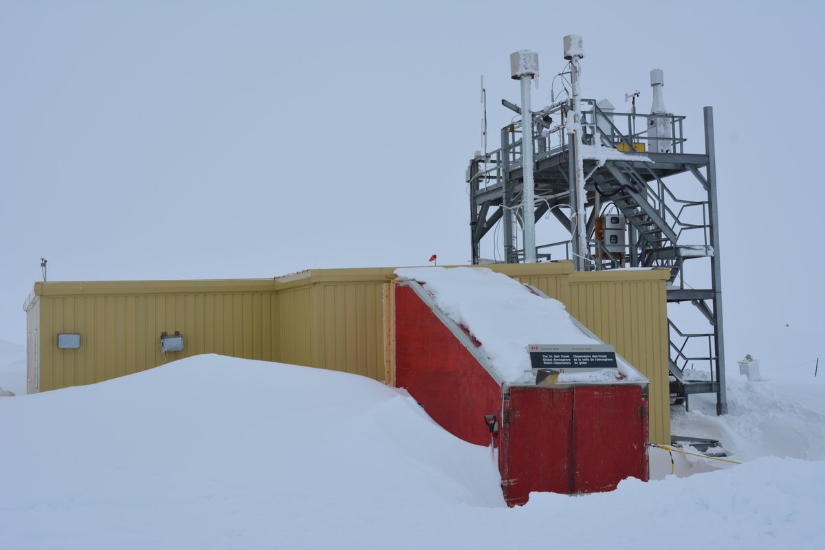 B_Vigneault's tweet image. Happy Clean Air Day from the top of the world! #ECCCSci Dr. Neil Trivett Global Atmospheric Watch Observatory in Alert NU allows to study Arctic atmospheric processes and emerging air toxics and to measure GHG and long-range transport of pollutants.