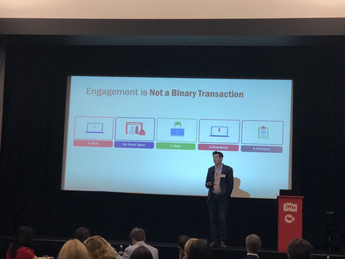 OnTheEdgeLive's tweet photo. “Engagement is not a binary transaction.” 

@ON24’s Joe Hyland talks us through KPIs that matter and what qualifies as #engagement in a modern world at #ImperialTech https://t.co/uJ1PrPZcgF