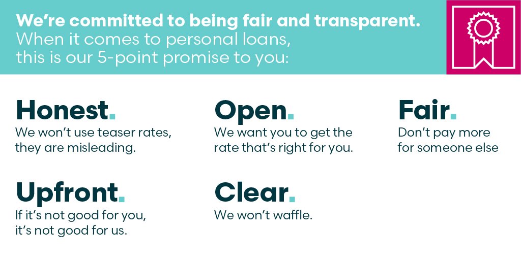 ShawbrookBank's tweet photo. We think “teaser” rates for personal loans are misleading and confusing to borrowers. That’s why we have launched our #TransparencyCharter. Find out more here. https://t.co/Cgn1wtCk62 https://t.co/z2uiSmF8yW