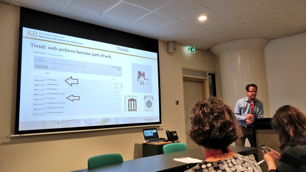 silvertje's tweet photo. "Web archives become part of the web" @keesone showing the increasing presence of links *to* web archives on the live web! #dhwebarc #dhbenelux2018 https://t.co/dmXOrzM4j7