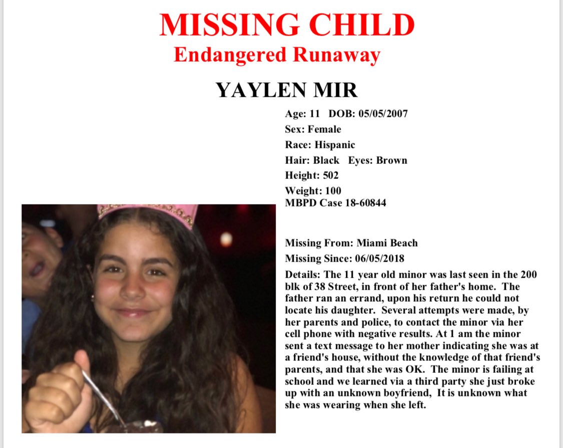 Miami Beach Police On Twitter Missingchild Have You Seen