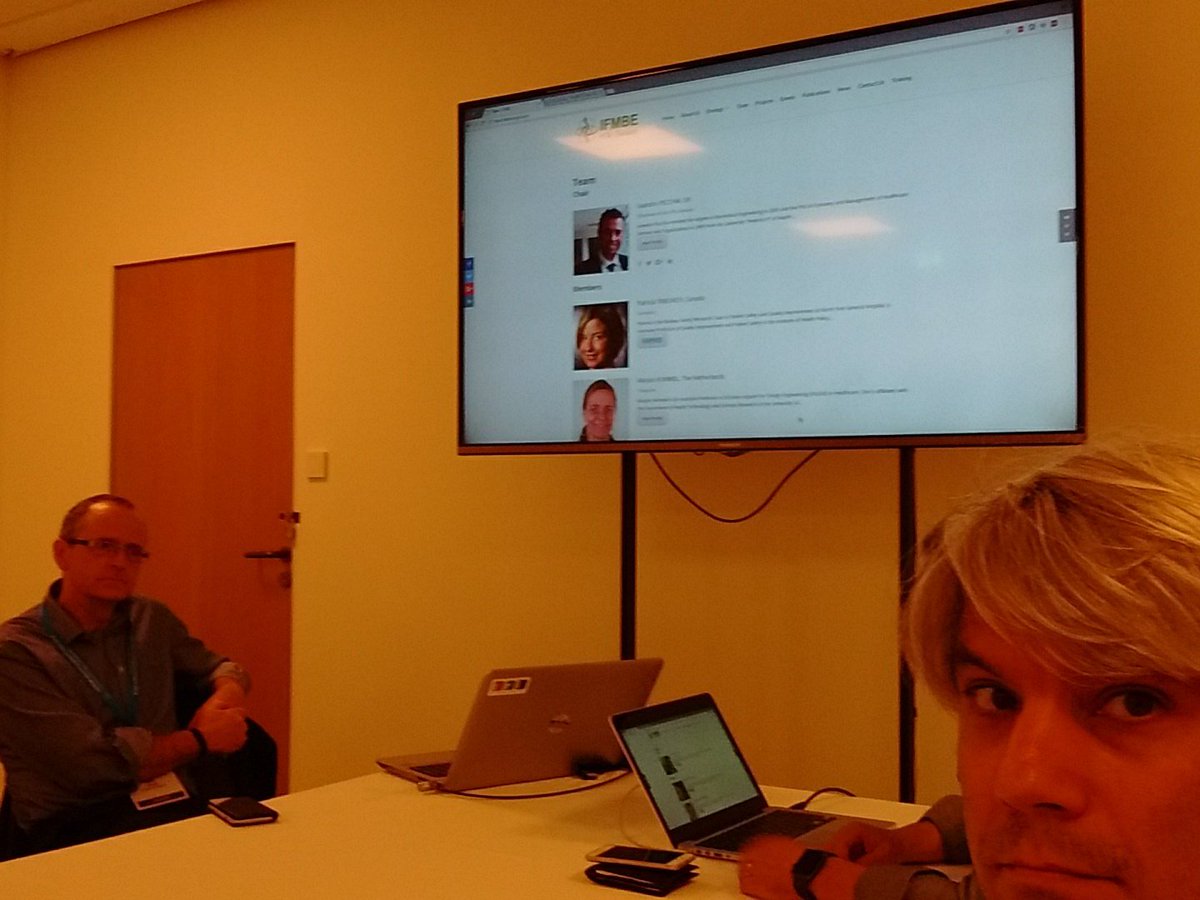 CxMeiro's tweet photo. Participating in @IUPESM_2018  @IFMBE_HTAD first meeting... @ernestoiadanza chairing it... https://t.co/tOQmR0SldL